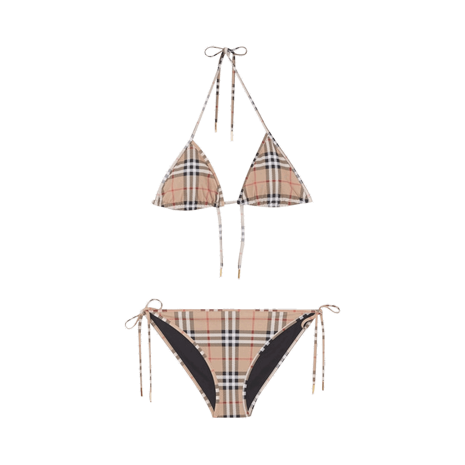 Uimapuvut Burberry Vintage Check Triangle Bikini Beige | 8009008, 0