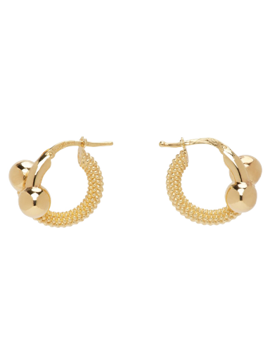 Korvakorut Bottega Veneta Intreccio Hoop Earrings Beige | 732124 VAHU0