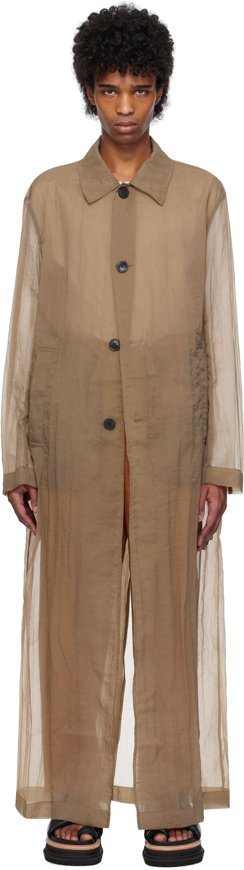 Sadetakki Dries Van Noten Dries Van Noten Loose Fit Mac Coat Ruskea | 251-020213-1329