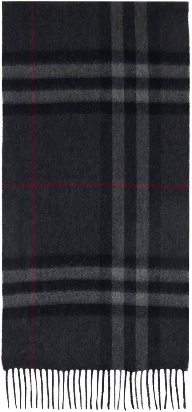Huivi Burberry Check Scarf Gray Harmaa | 8015538