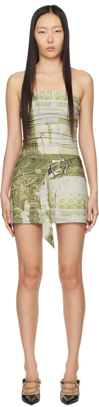Hame Miaou Miaou Alisha Print Mini Dress Vihreä | 5046VISEMB
