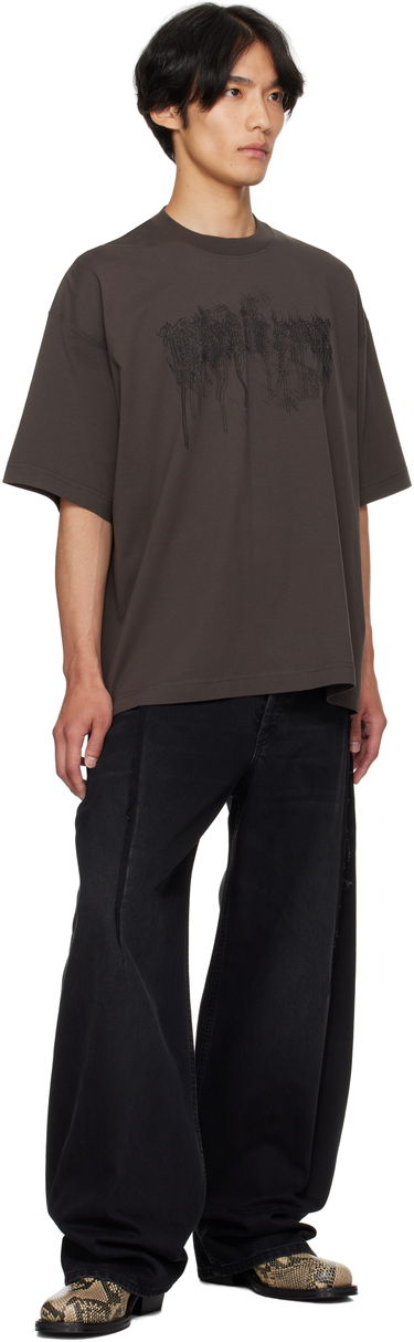 T-paita VETEMENTS Vetements Cradle of Filth Double Dripping Logo T-Shirt Ruskea | UCF76TR450C, 3