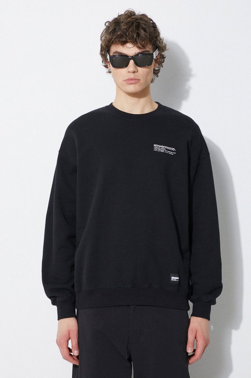 Villapaita Neighborhood NEIGHBORHOOD Plain Crewneck Sweatshirt Musta | 241FPNH.CSM01