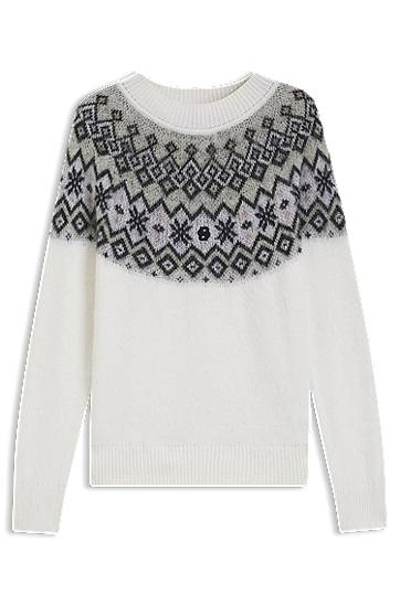 Villapaita BOSS Ski sweater with jacquard pattern Valkoinen | 50549369, 0