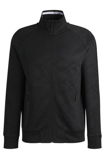 Tuulitakki BOSS Zip-Up Track Jacket Musta | 50537370