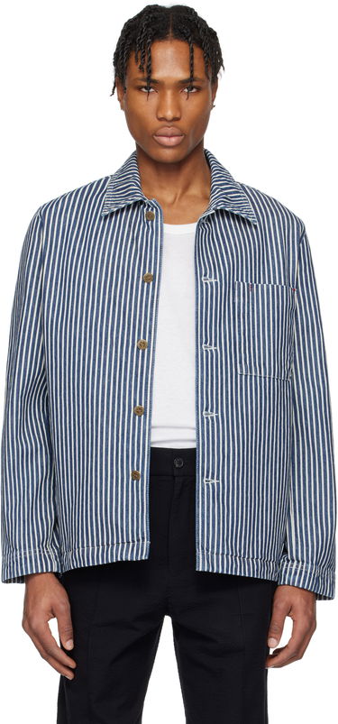 Paita A.P.C. A.P.C. Raphael Striped Denim Jacket Sininen | COHHG-H32001, 0