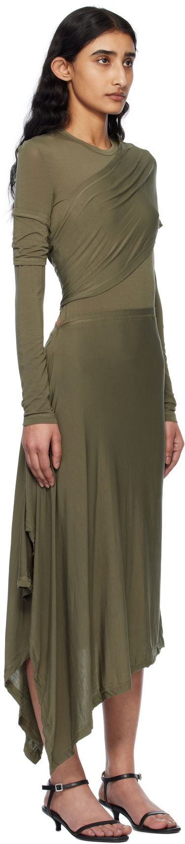Mekko Helmut Lang Helmut Lang Asymmetric Maxi Dress Musta | O07HW604, 4