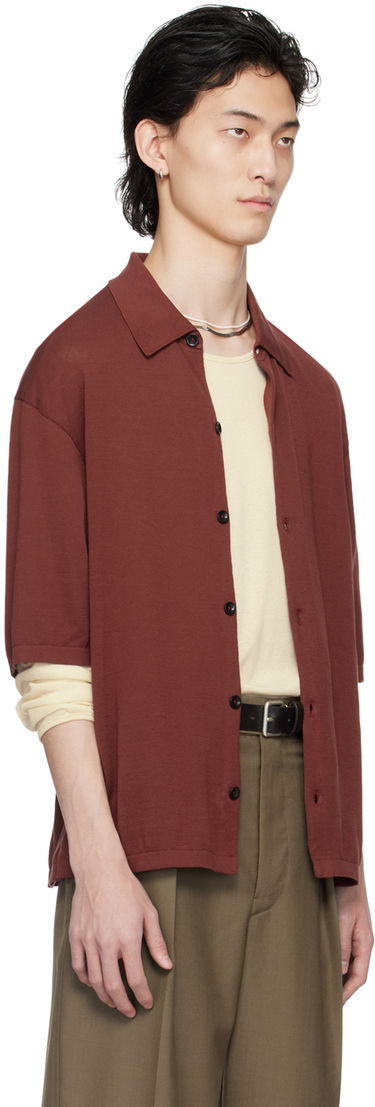 Paita LEMAIRE LEMAIRE Button Knit Shirt Punainen | TO1225 LK116, 1