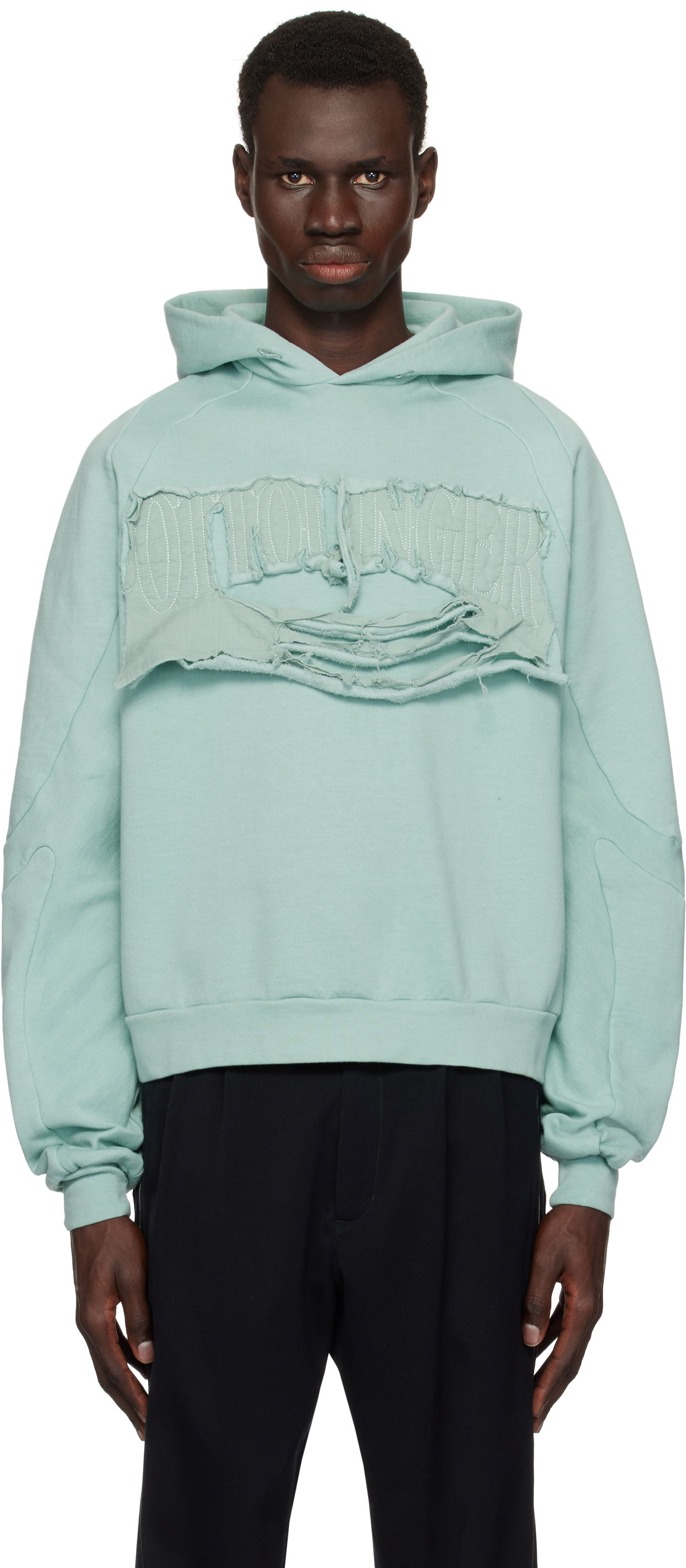 Huppari Ottolinger Ottolinger Distressed Multiline Hoodie Vihreä | 115-102715-01, 0