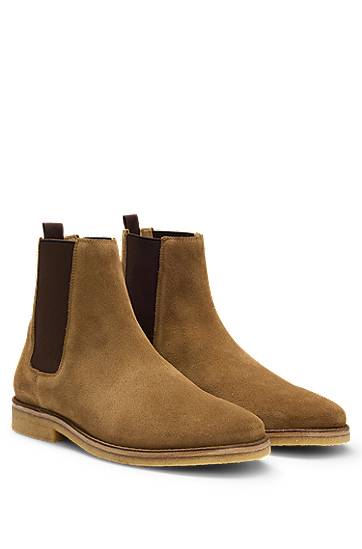 Vaatteet ja asusteet BOSS BECKHAM x BOSS Suede Chelsea Boots Ruskea | 50546928