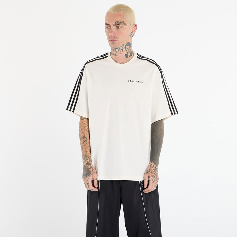 T-paita adidas Originals T-Shirt by Consortium Three Stripes Valkoinen | KF1993