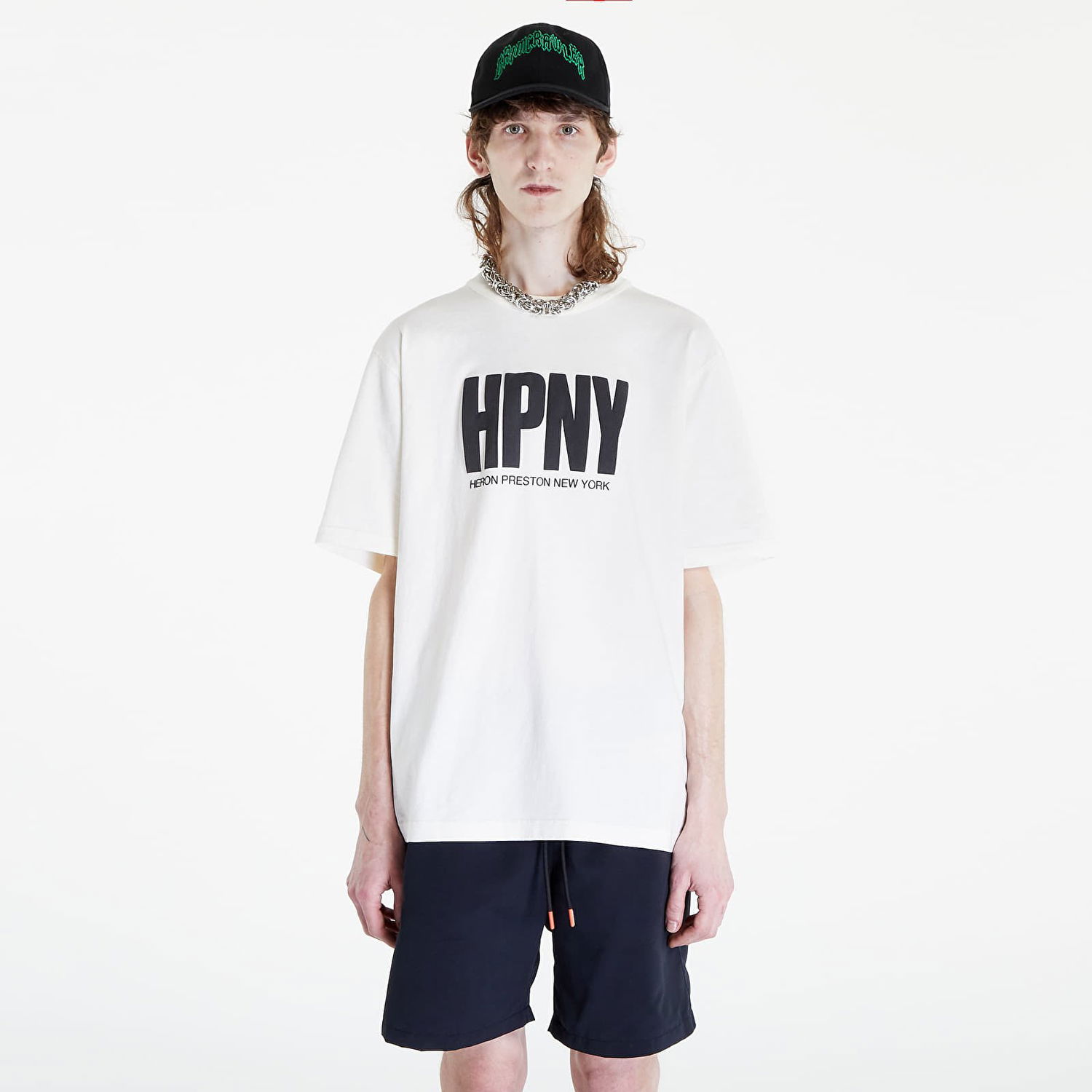 T-paita HERON PRESTON Reg HPNY Short Sleeve Tee Valkoinen | HMAA032C99JER0050110, 0
