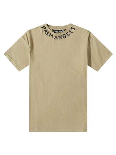 T-paita Palm Angels Neck Logo Tee Beige | PMAA072S23JER0115610