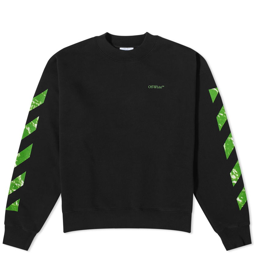 Huppari Off-White Moon Arrow Crew Sweat Musta | OMBA054F23FLE0081050