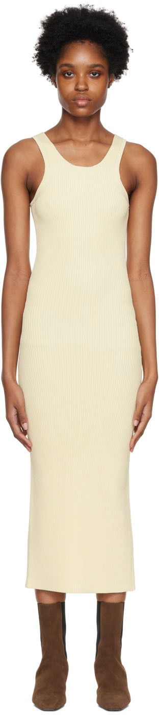 Mekko TOTEME Curved Compact Midi Dress Keltainen | 223-669-320