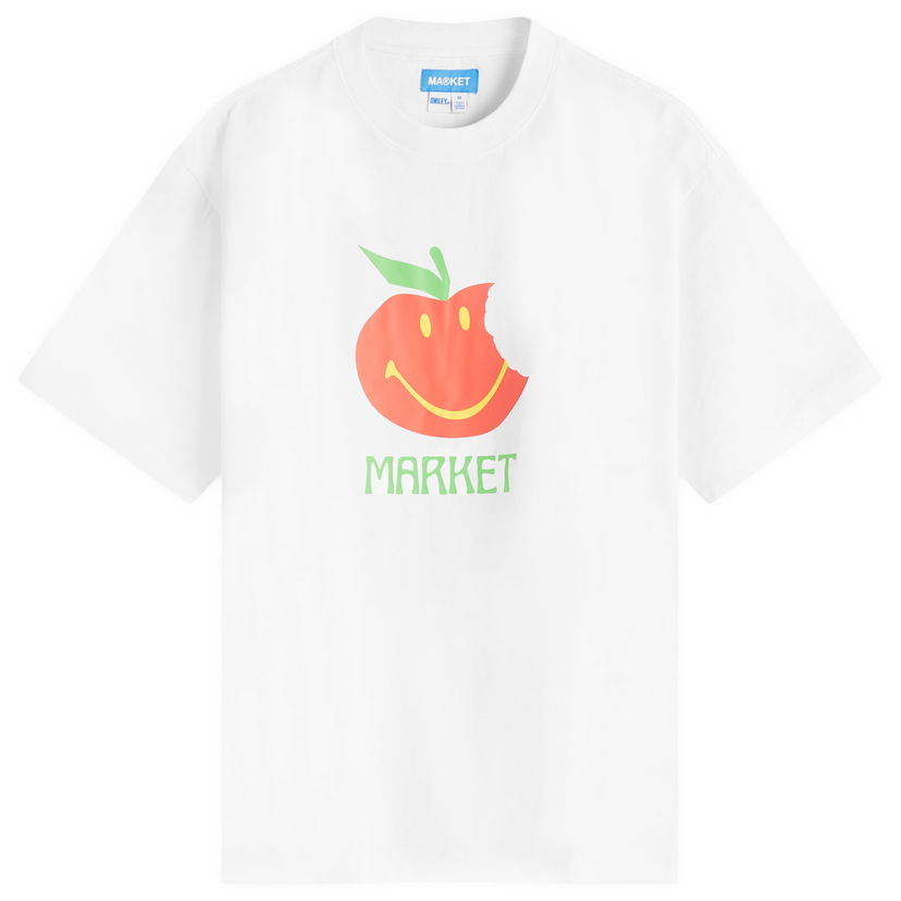 T-paita MARKET Smiley Honeycrisp Graphic Tee, Size Large Valkoinen | 399002180-WHT