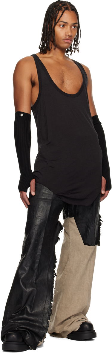 Tankkitoppi Rick Owens Concordians Pony Deep Scoop Neck Tank Top Musta | RR02E1101 JSW, 3