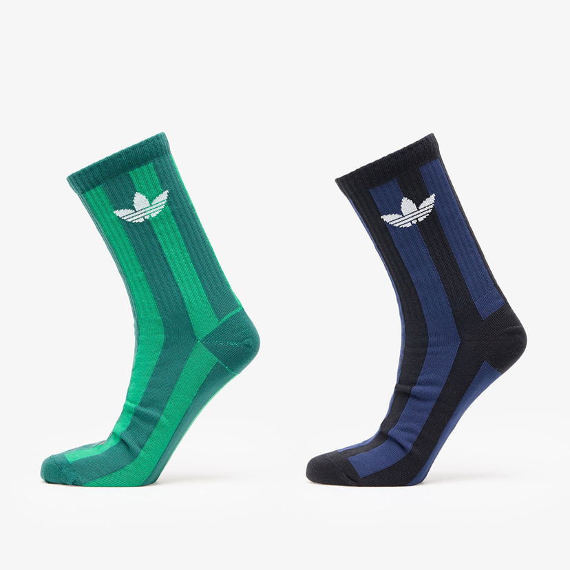 Sukat adidas Originals Striped Crew Socks 2-Pack Sininen | JW7984
