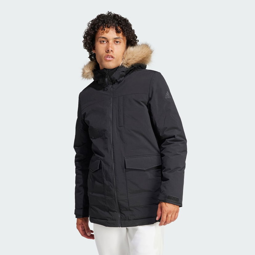 Parka adidas Performance Hooded Parka With Faux Fur Musta | IK0553