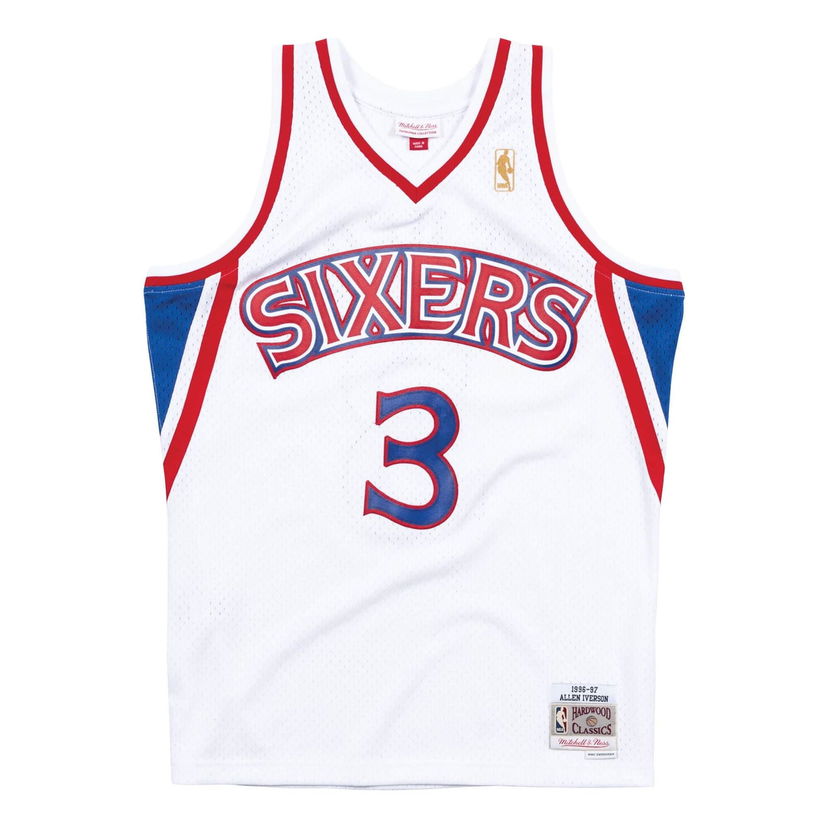 Jersey Mitchell & Ness NBA Philadelphia 76ers 1996-97 Home 'Allen Iverson 3' Swingman Jersey Valkoinen | 7226-320-96AIVER