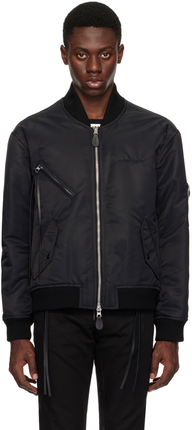 Bomber-takki Courrèges Cocoon Bomber Jacket Musta | 124CBL156NY0020