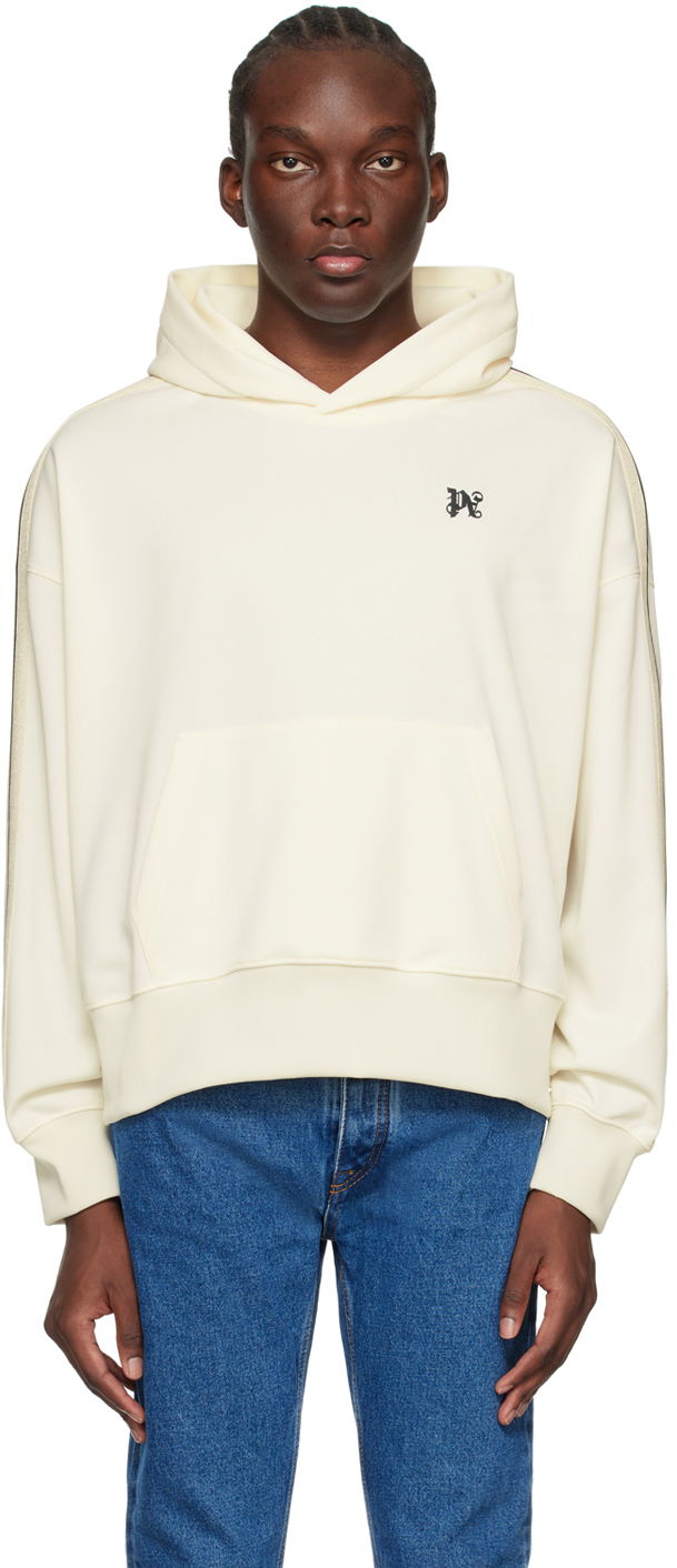 Huppari Palm Angels Monogram Track Hoodie "Off-White" Beige | PMBD043R24FAB0010310