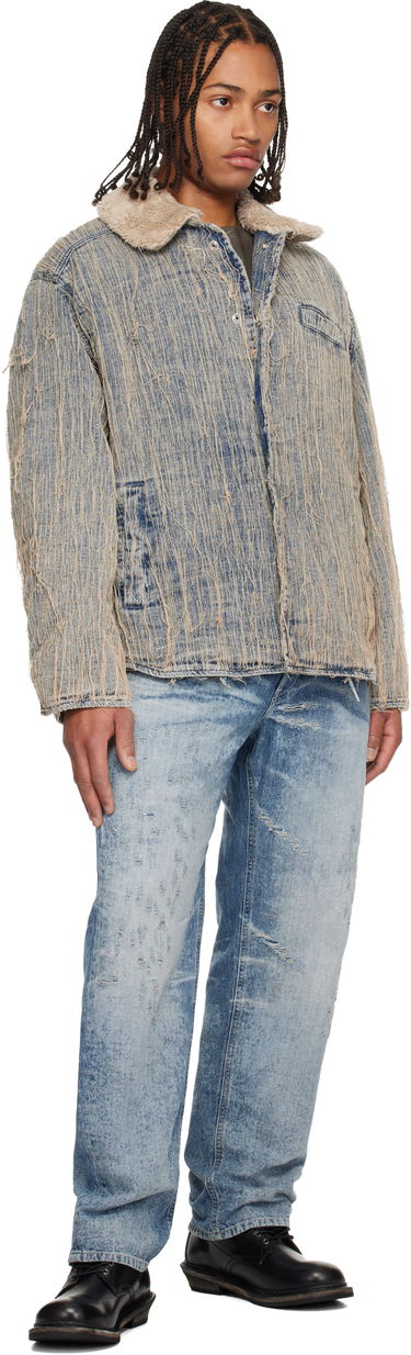 Takki Diesel Shredded Denim Jacket with Sherpa Collar D-Ivar-S Monivärinen | A19276-0CMBZ-01, 3