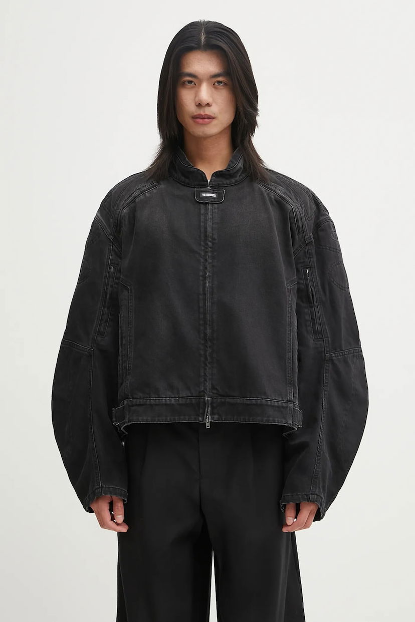 Takki VETEMENTS VETEMENTS Racing Denim Oversize Jacket Musta | UH76DJ900B2