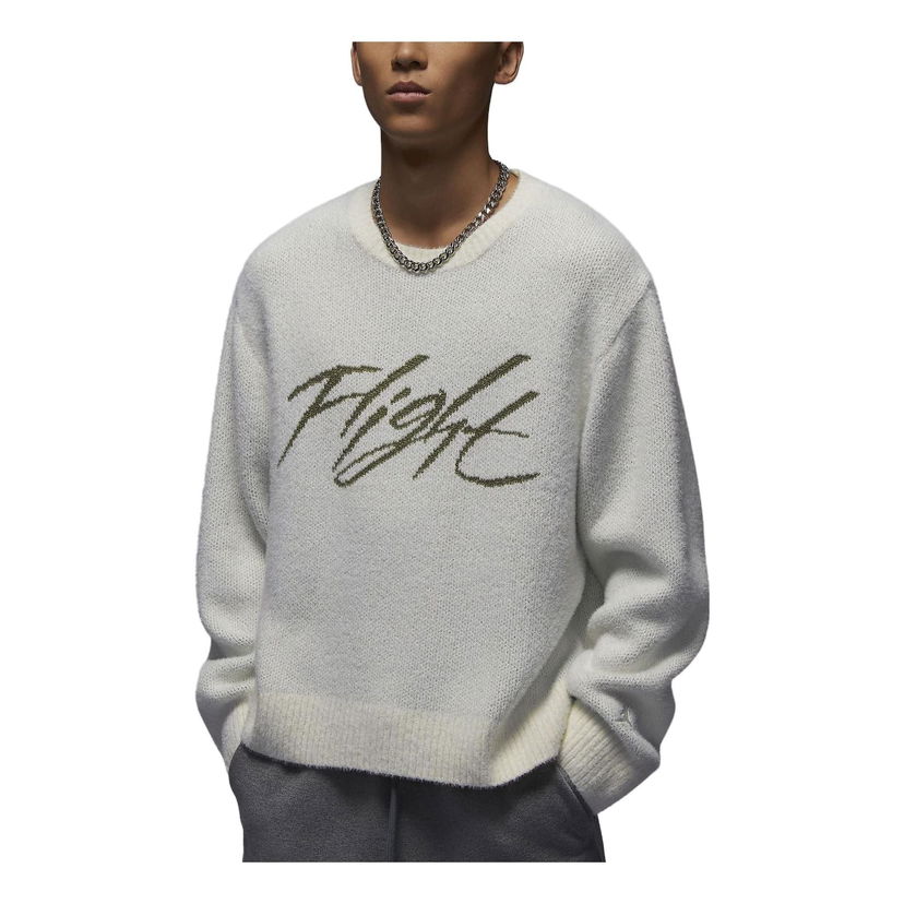 Villapaita Jordan Flight Heritage Crop Sweater Valkoinen | FD7390-133