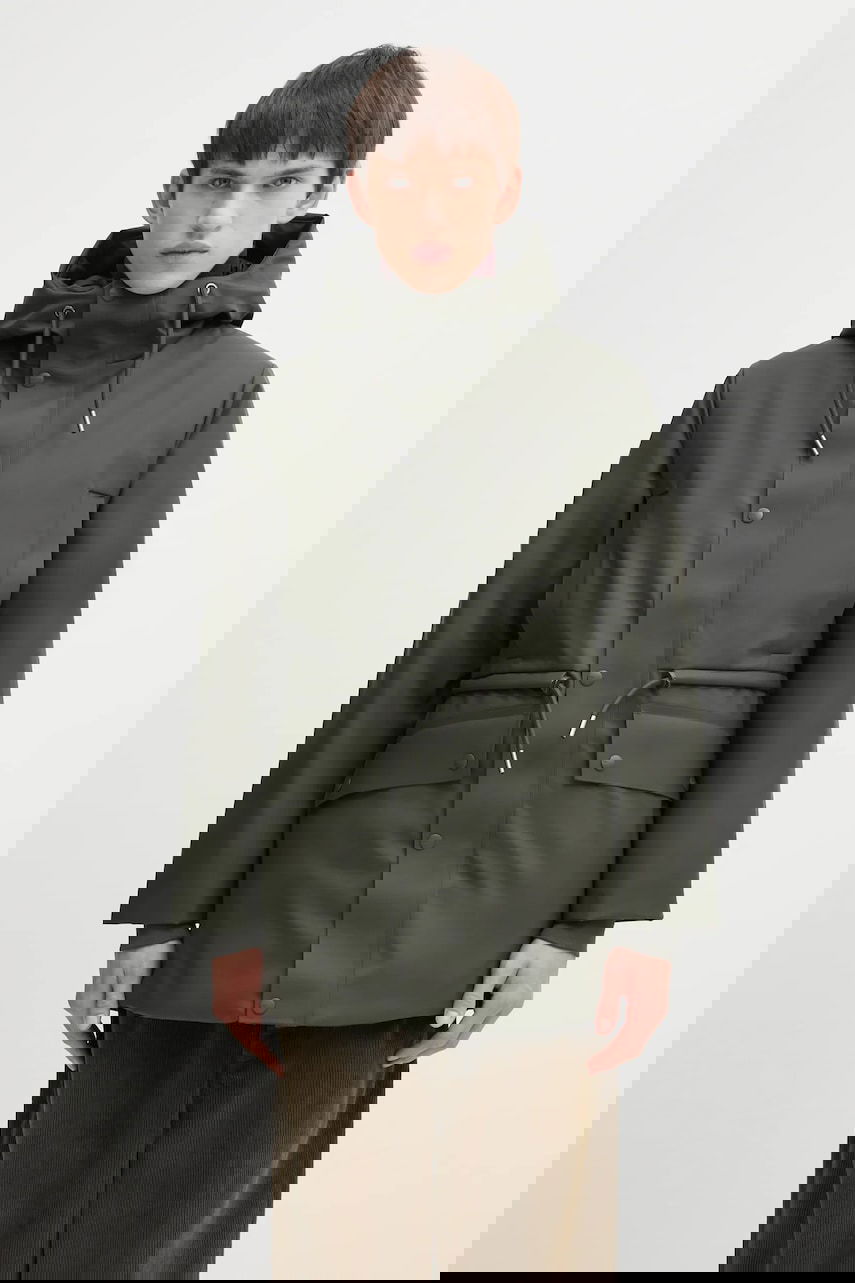 Parka Rains Nome String W Hooded Waterproof Parka with Drawstring Waist Vihreä | 21500.03, 0