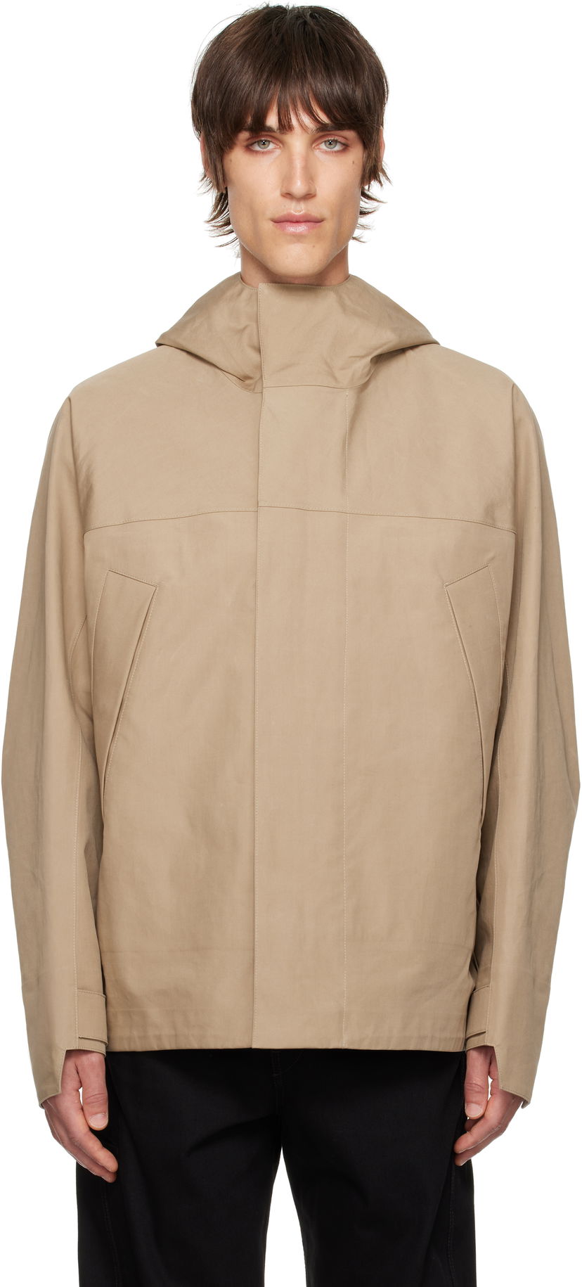 Tuulitakki LEMAIRE LEMAIRE Soft Technical Parka Jacket Beige | OW1095 LF1294