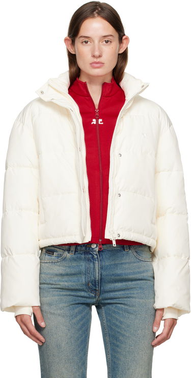 Puffer takki Courrèges Courrèges Cropped Puffer Jacket Valkoinen | 323CMA106PL0112, 0