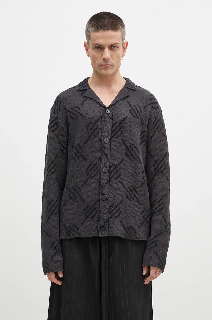 Villapaita DAILY PAPER Kirabo Monogram Cardigan Musta | 2421031