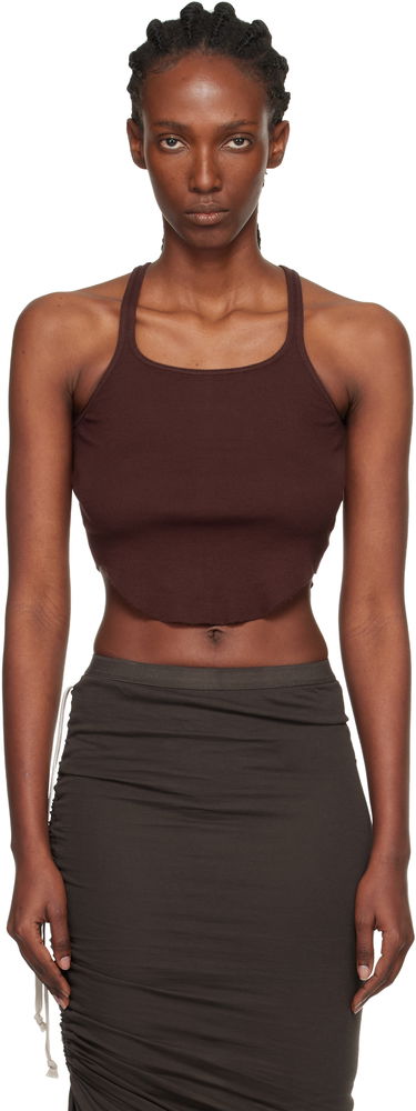 Tankkitoppi Rick Owens DRKSHDW Concordians Basic Rib Tank Top Ruskea | DS02E7100 RN, 0