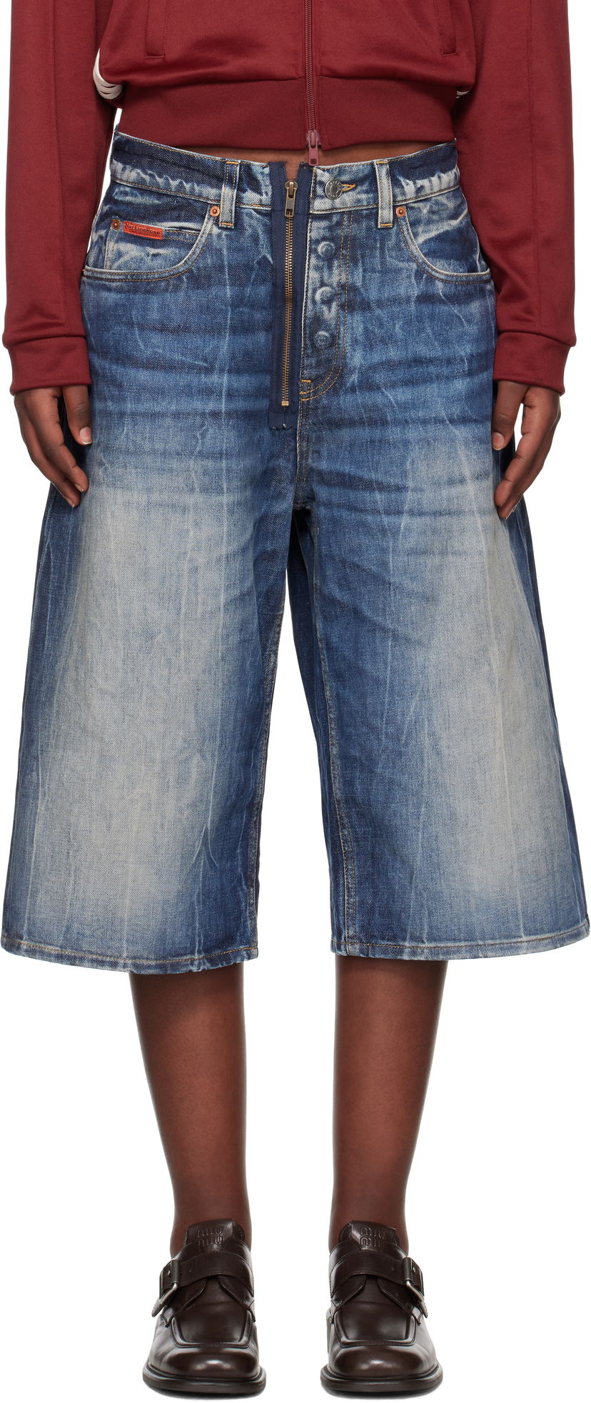 Shortsit Martine Rose Martine Rose Zip Denim Shorts Sininen | 247WD07515