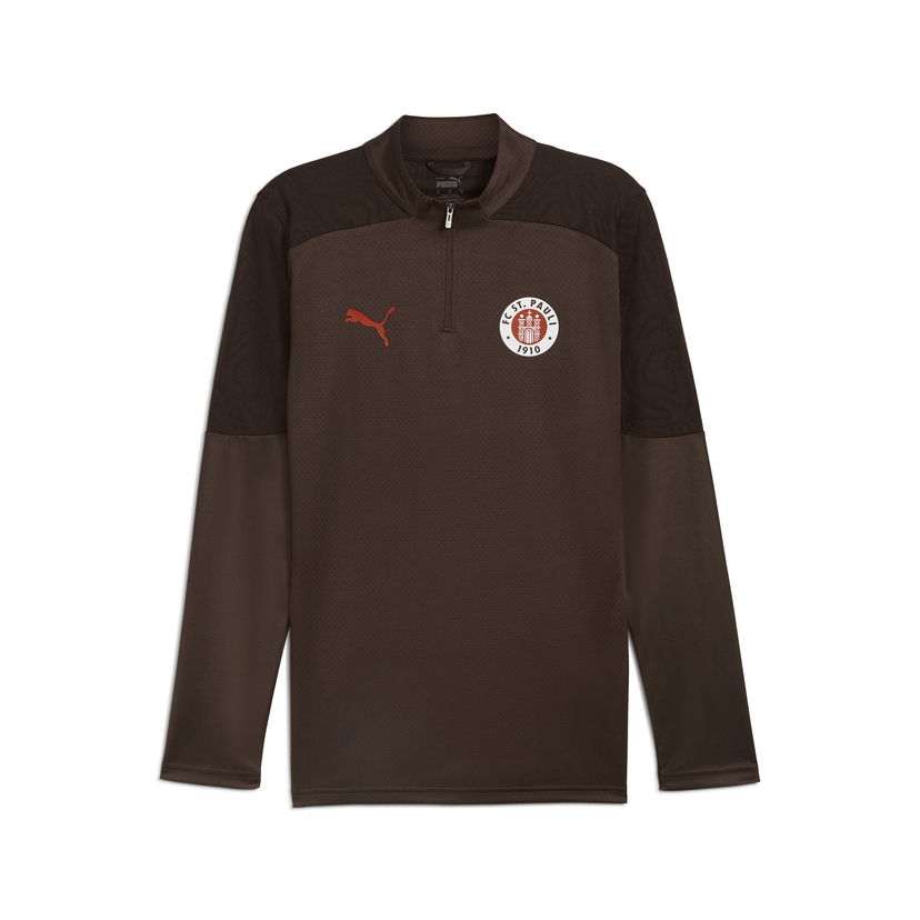 Huppari Puma FC St. Pauli Men's Quarter-Zip Training Top Ruskea | 778721_05
