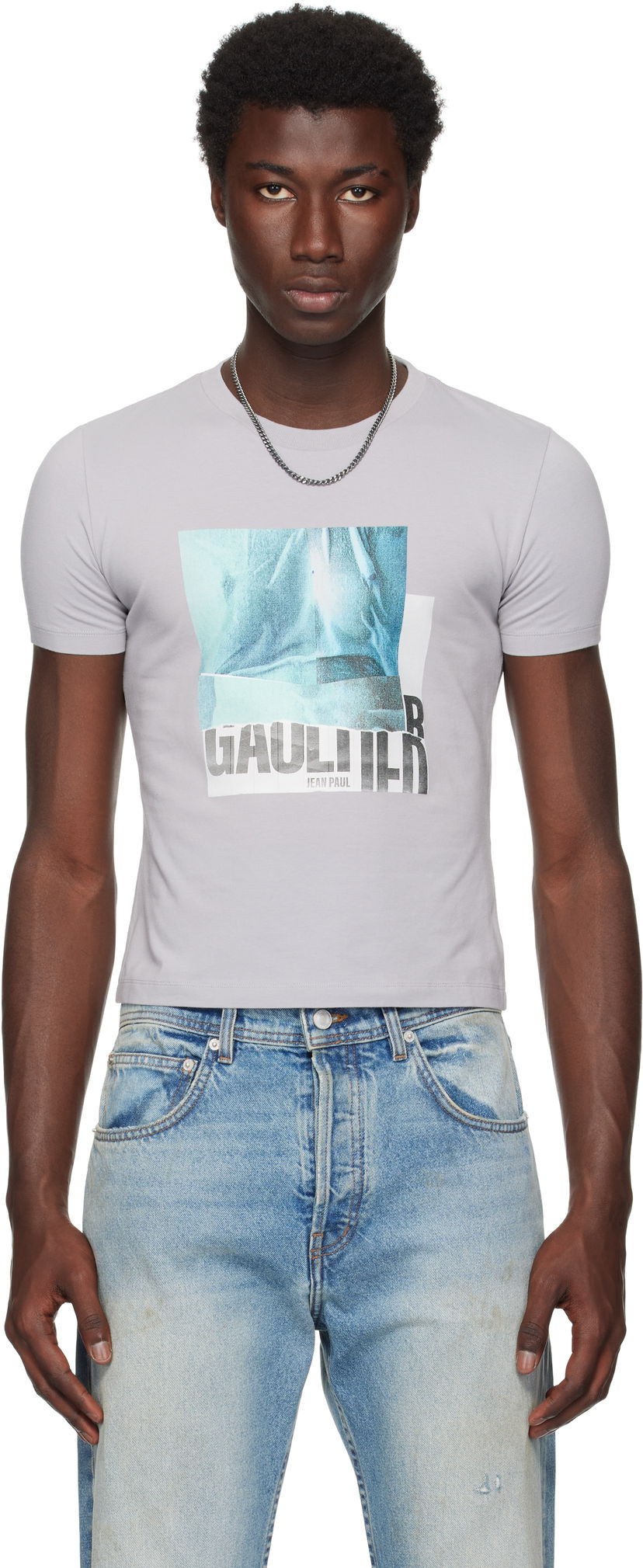 T-paita Jean Paul Gaultier Jean Paul Gaultier Printed Water Baby T-shirt Harmaa | 25/03-W-TO294-J002-135557