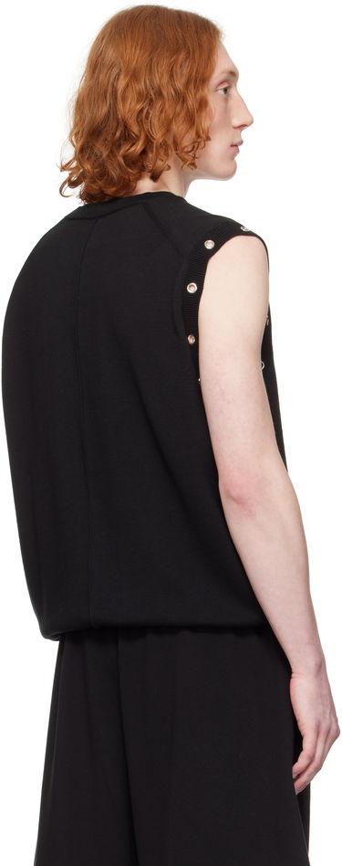Tankkitoppi We11done We11done Eyelet Knit Vest Musta | WD-KV0-25-677-M-BK, 2