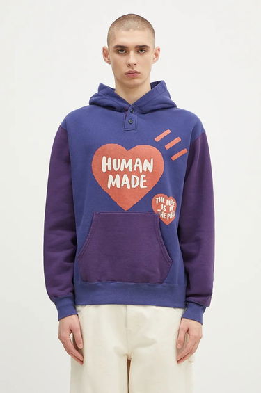 Huppari Human Made Colorblock Hoodie With Print Violetti | HM28CS023, 0