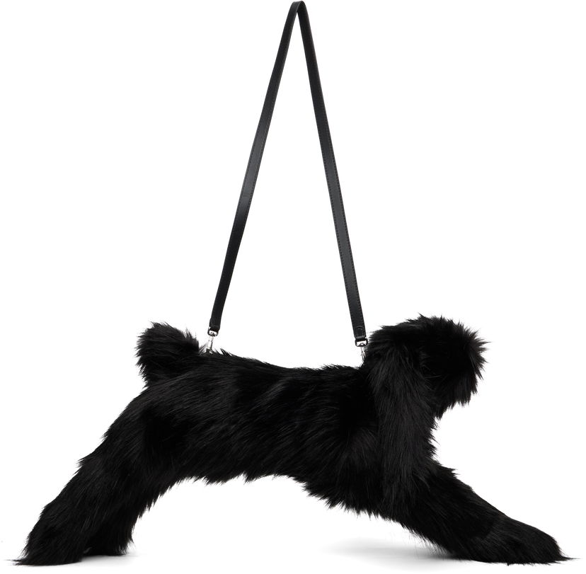 Olkalaukku Simone Rocha Simone Rocha Faux Fur Hare Crossbody Bag Musta | BAG197B 0815