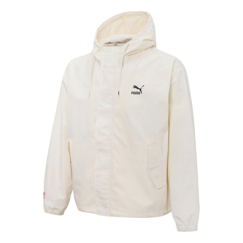 Tuulitakki Puma Windbreaker Hooded Jacket Valkoinen | 537523-65