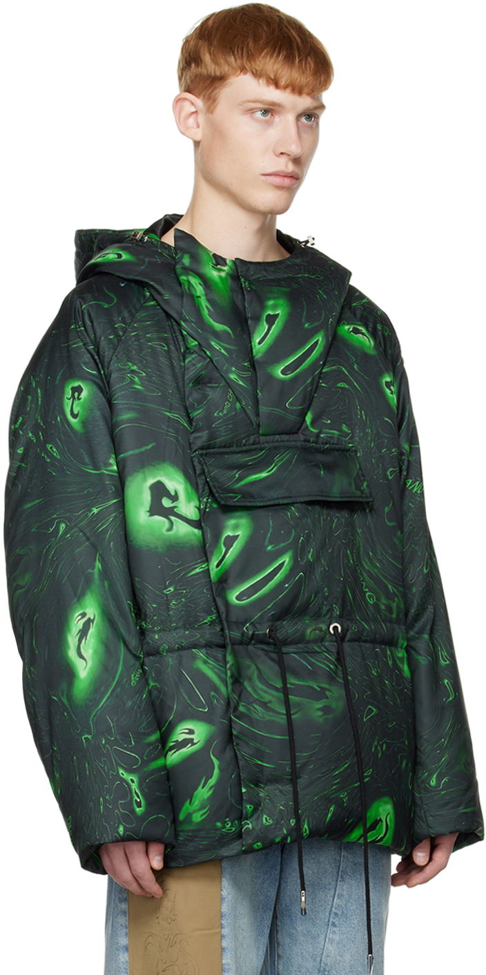 Parka Feng Chen Wang Feng Chen Wang Graphic Down Jacket Vihreä | FUF14JK05, 1