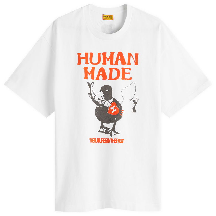 T-paita Human Made Fishing Duck Graphic T-Shirt, Size Large Valkoinen | HM29TE026-WHT