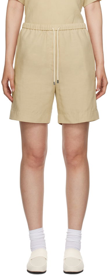 Shortsit TOTEME TOTEME Drawstring Shorts Beige | 233-2025-214, 0