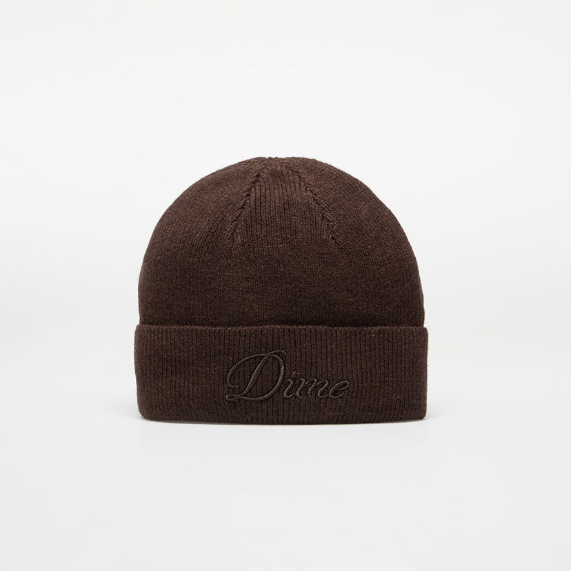 Pipo Dime DIME Cursive Wool Fold Beanie Ruskea | DIMEHO2428BRW