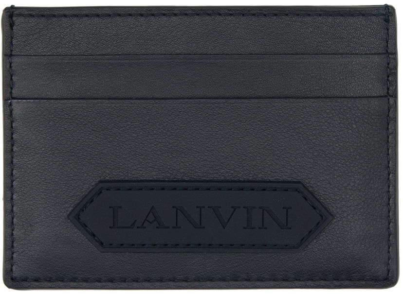 Lompakko LANVIN Patch Card Holder Musta | LM-SLSWC3-TOPS-P24