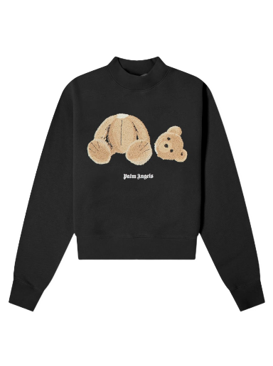 Huppari Palm Angels Bear Fitted Crew Sweatshirt Musta | PWBA016C99FLE0021060