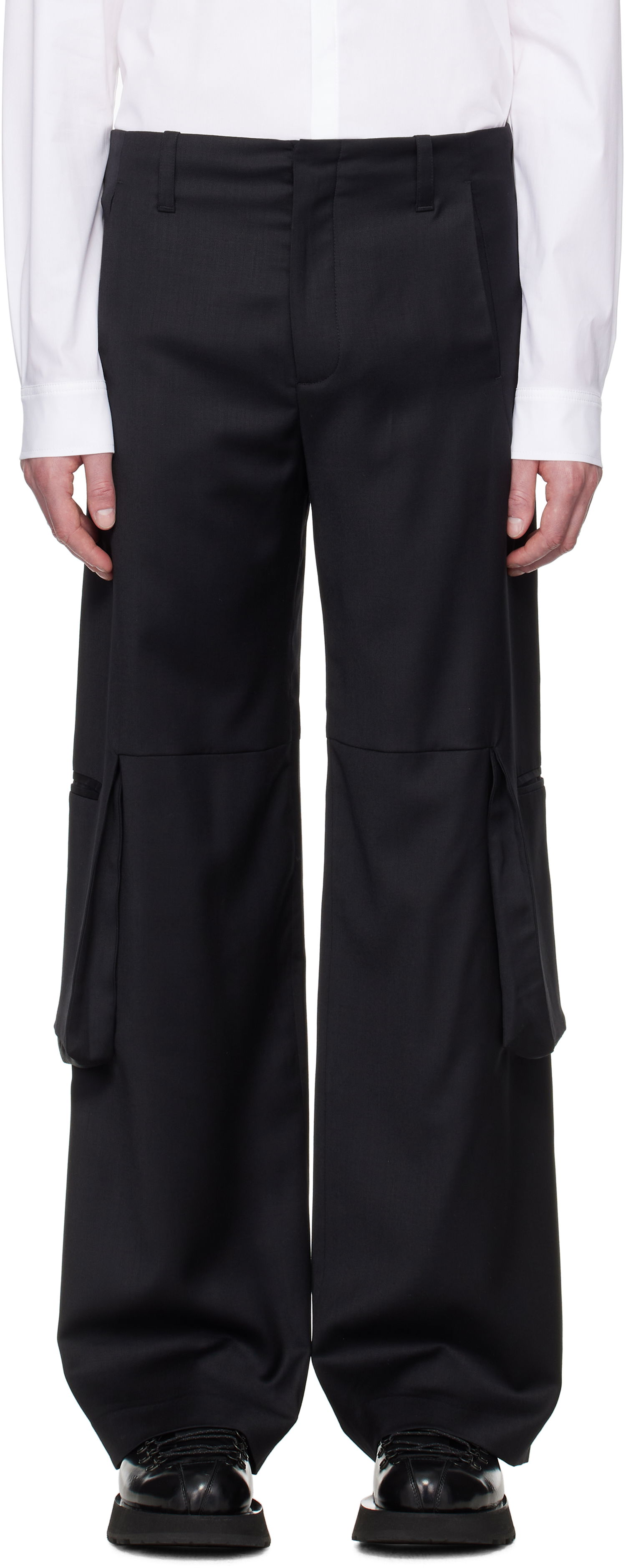 Cargo housut HELIOT EMIL HELIOT EMIL Ferro Tailored Cargo Pants Musta | SS25_M_10_198_BLK01, 0