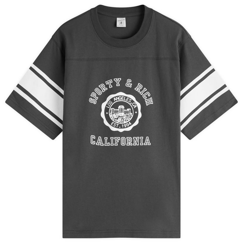 T-paita Sporty & Rich Sporty & Rich California Emblem Rugby T-Shirt Harmaa | TO039622508BA02