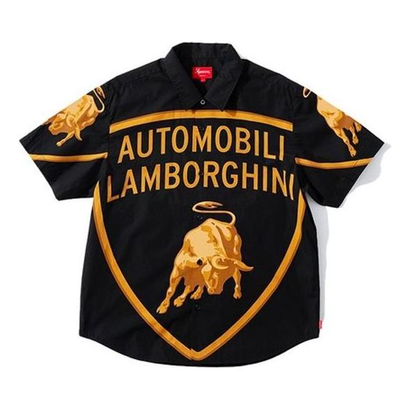 Paita Supreme Supreme Automobili Lamborghini Short Sleeve Shirt Musta | SUP-SS20-522